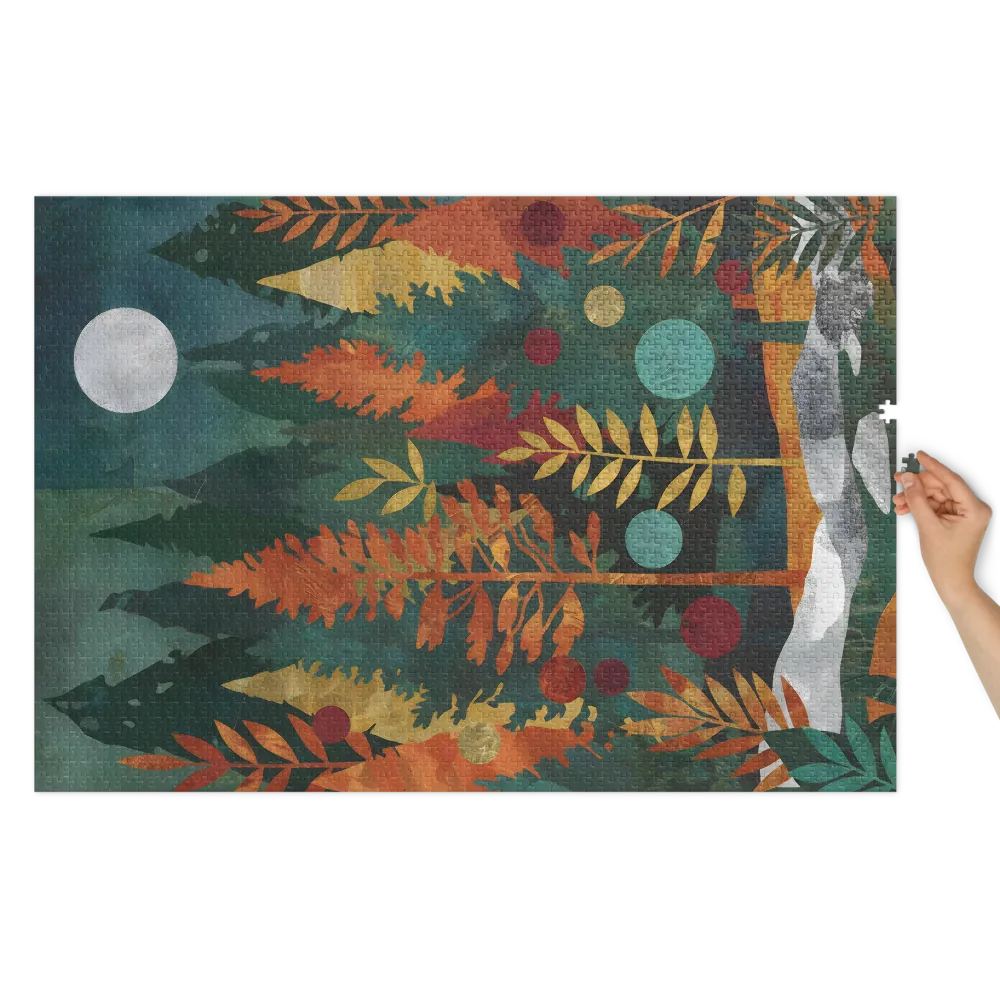 Moonlit Autumn Forest | Jigsaw Puzzles