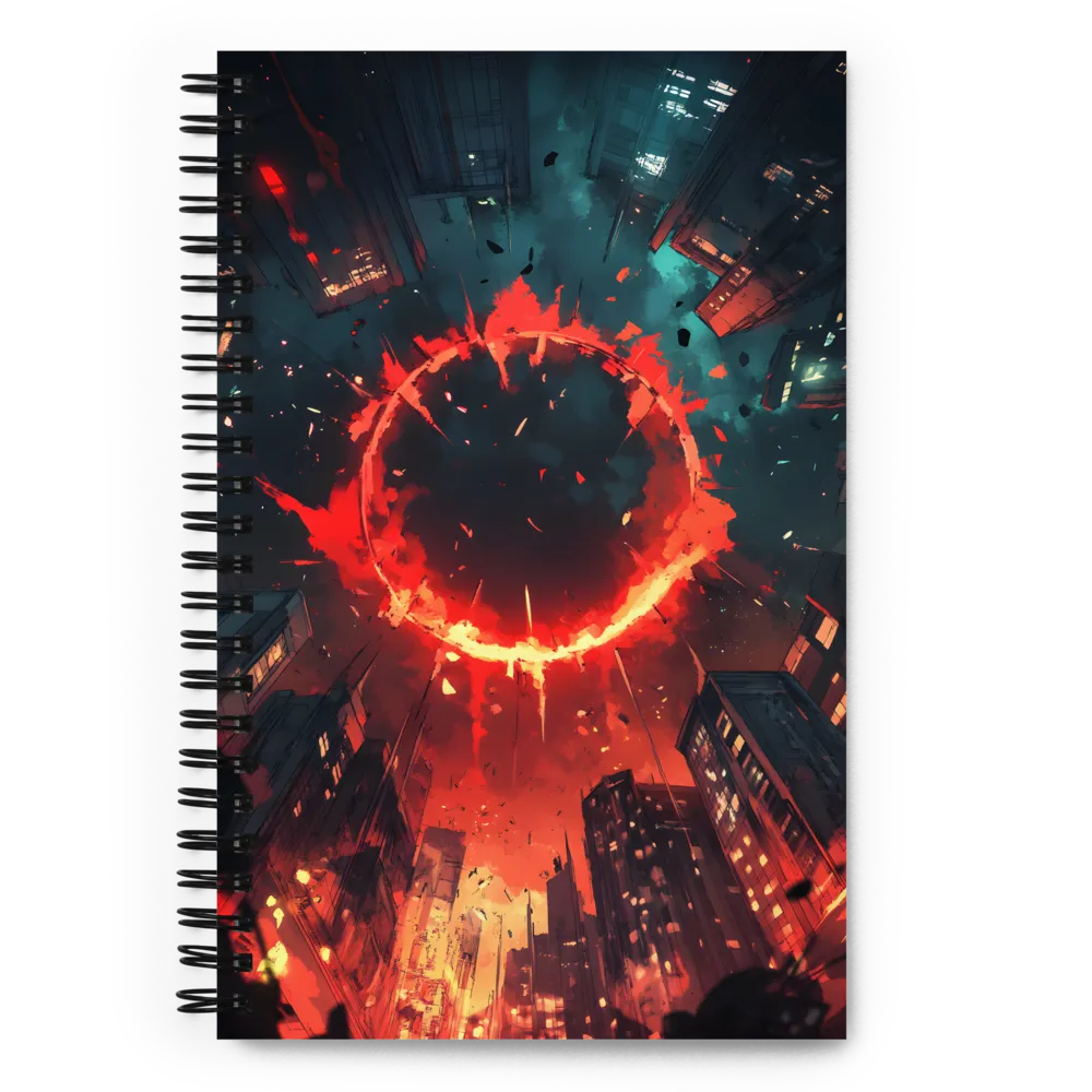 Crimson Eclipse City 
 Spiral Notebook | 140 pages