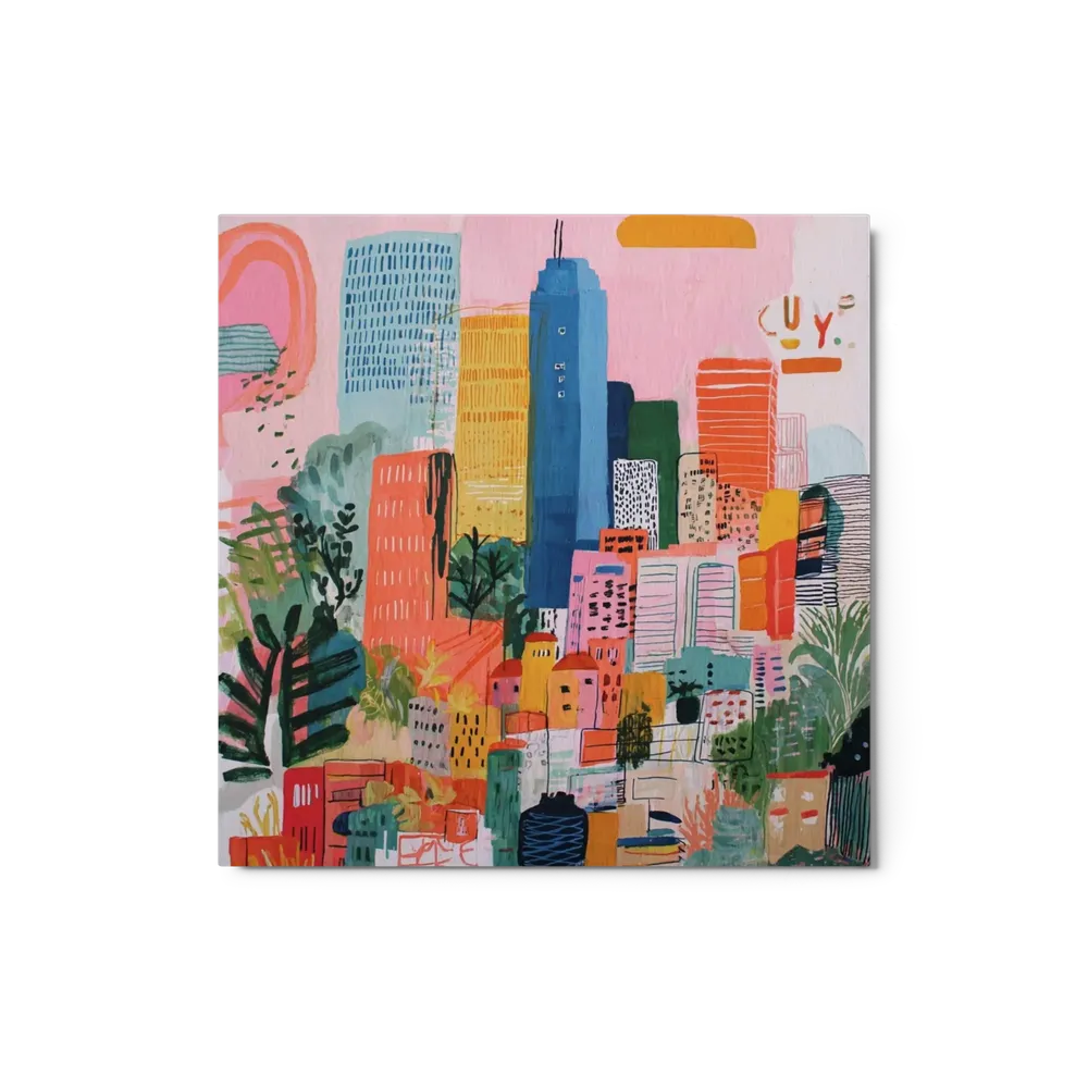 Vibrant Pastel City Skyline | Art Print
