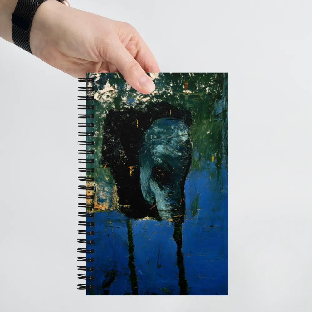Impasto Abstract Head 
 Spiral Notebook | 140 pages