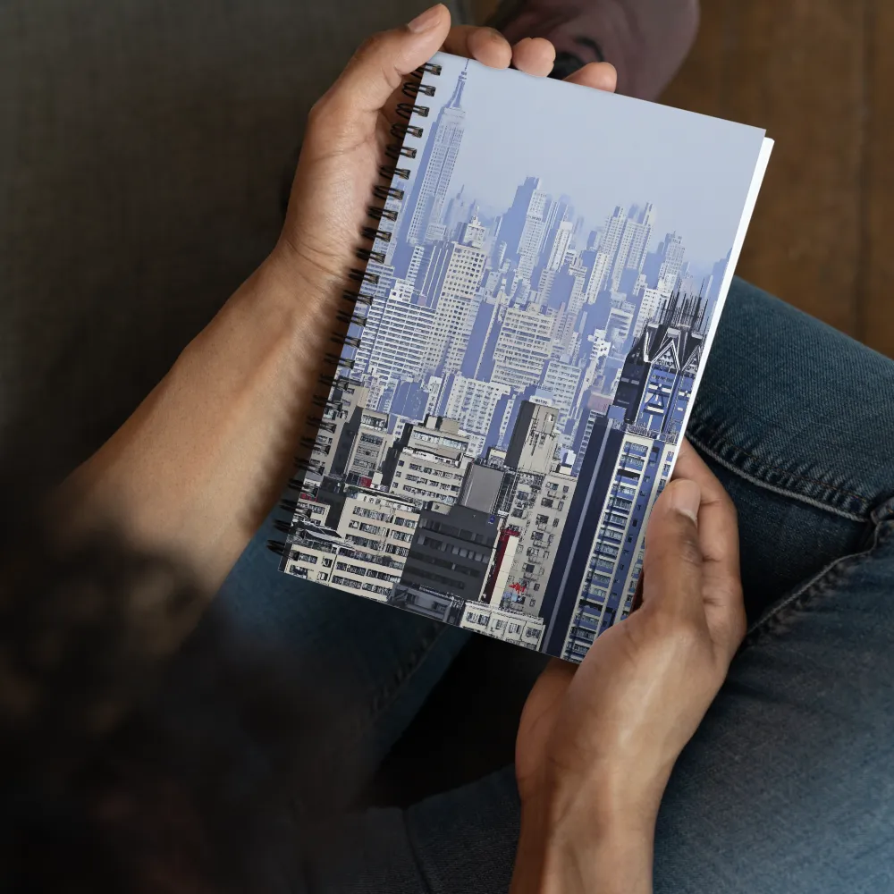 Blue Cityscape Layers 
 Spiral Notebook | 140 pages