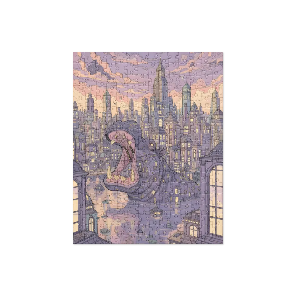 Urban Hippo at Dusk 
 Jigsaw Puzzle