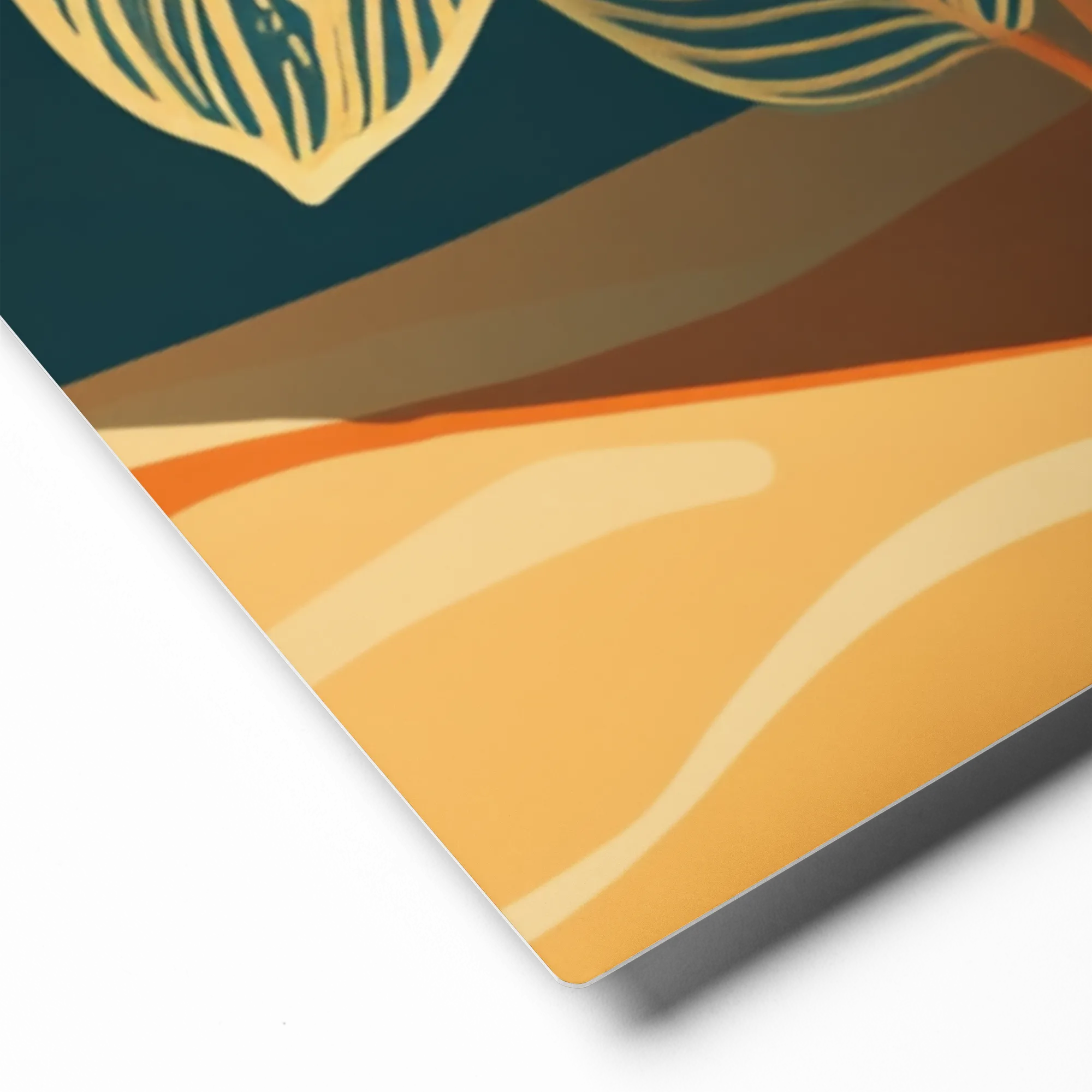 Golden Art Nouveau Foliage | Art Print