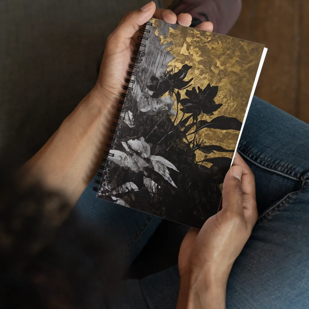 Golden Bloom Nocturne 
 Spiral Notebook | 140 pages