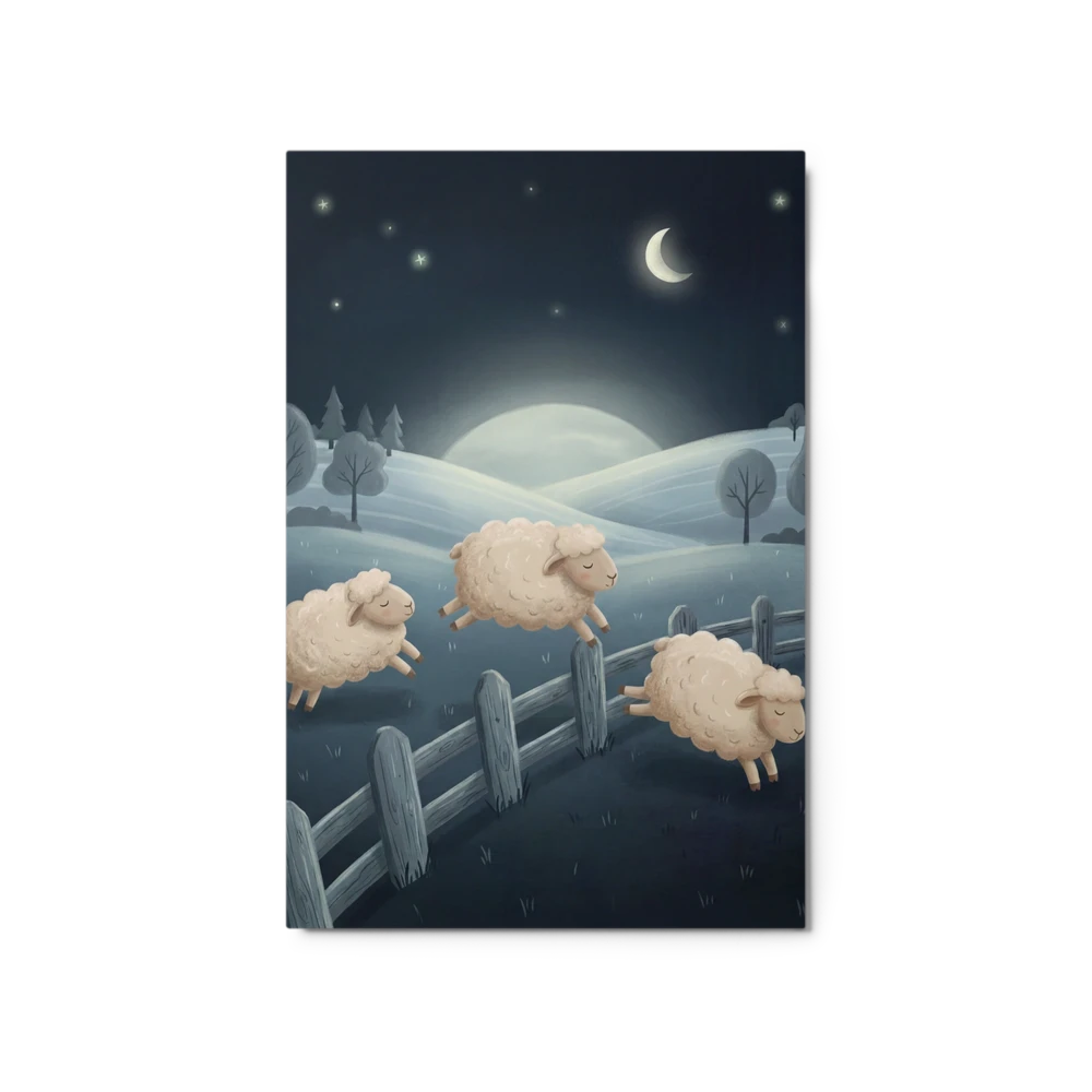 Moonlight Sheep Jump | Art Print