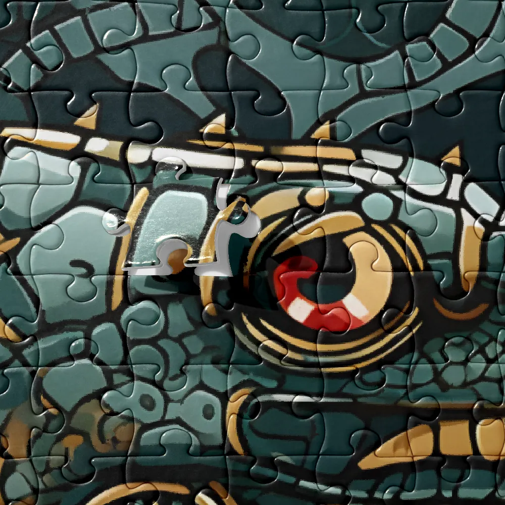 Ornate Reptile Pattern 
 Jigsaw Puzzle