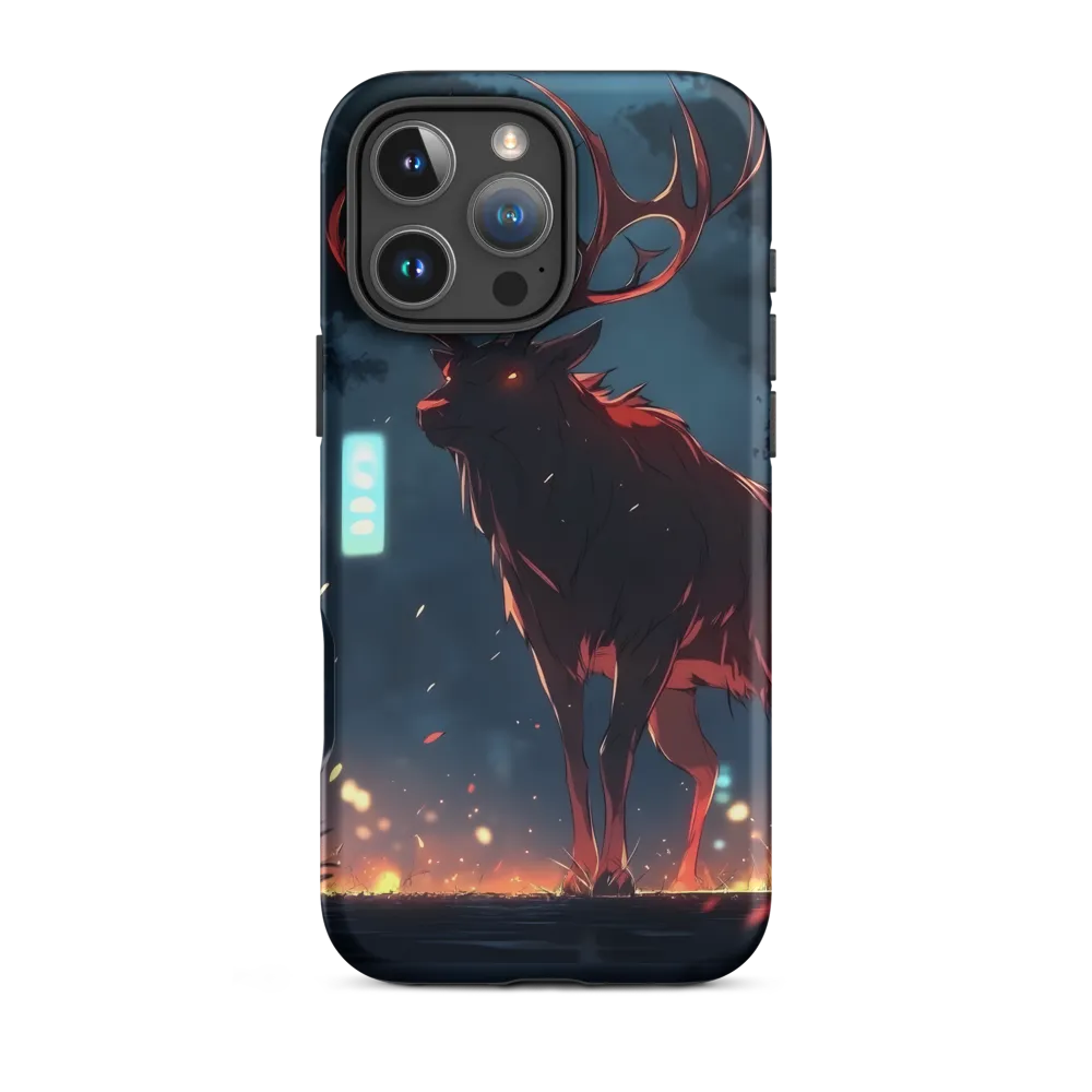 Stag in Urban Night | Phone Case