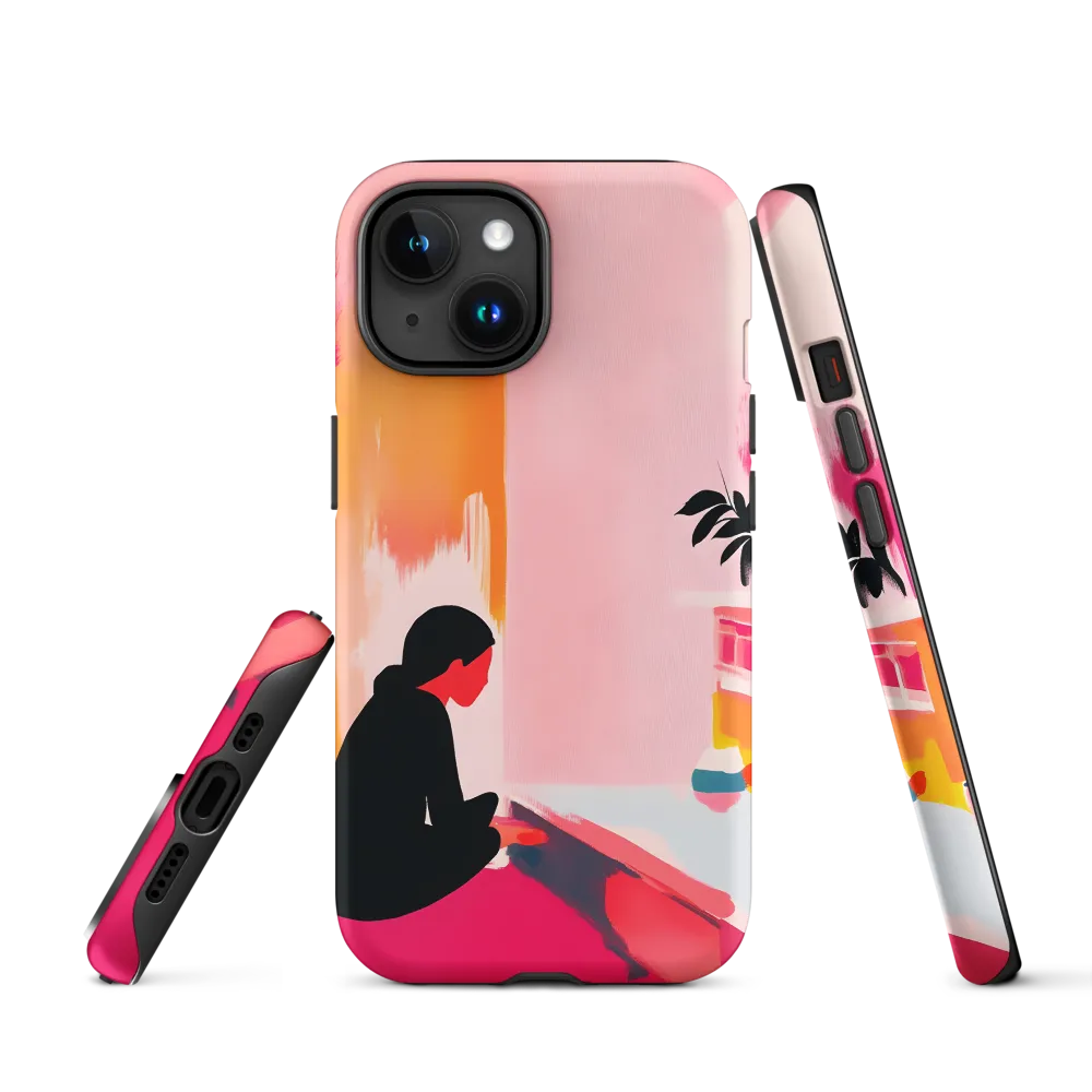 Abstract Silhouette in a Colorful Interior | Phone Case