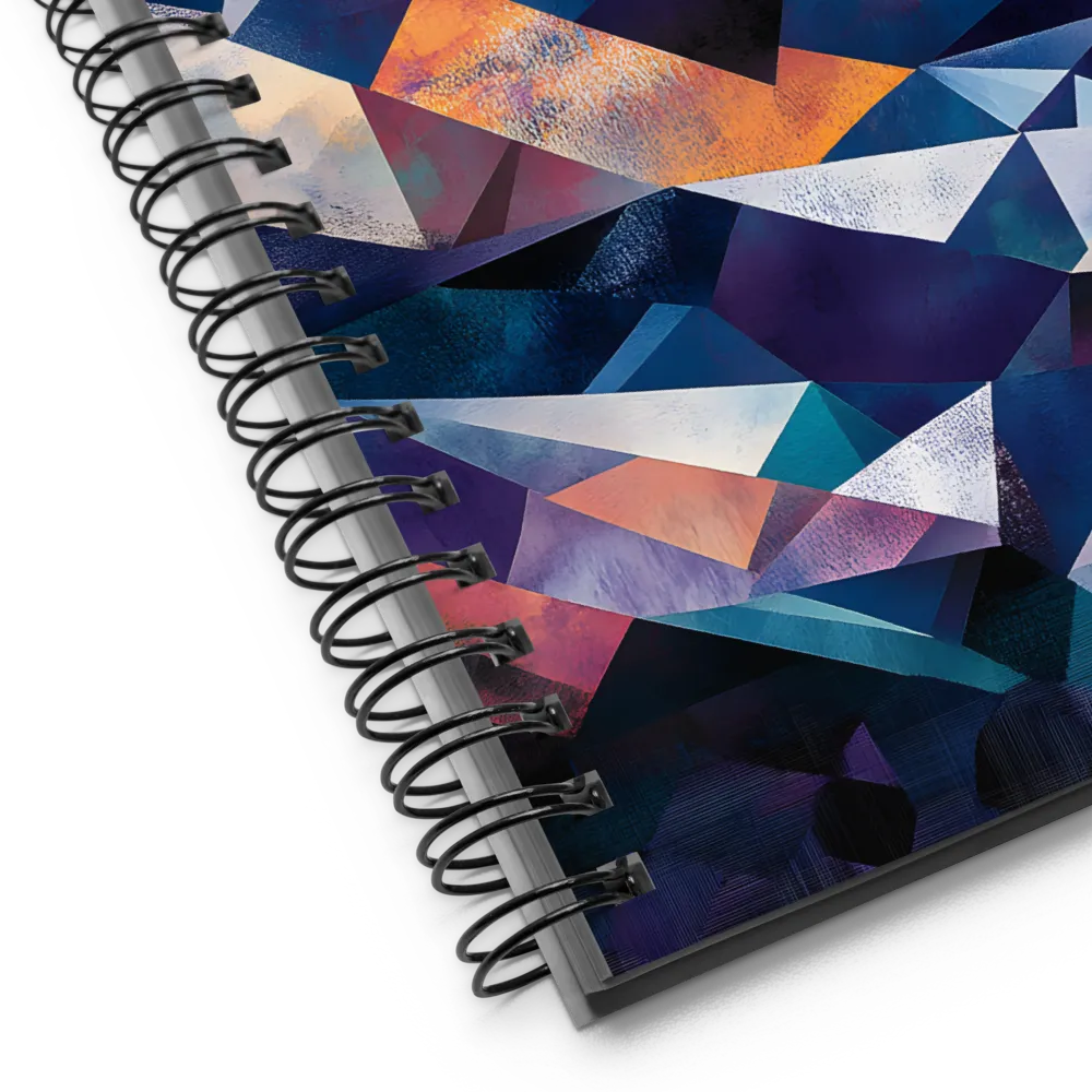 Lunar Peaks Geometric Abstraction 
 Spiral Notebook | 140 pages