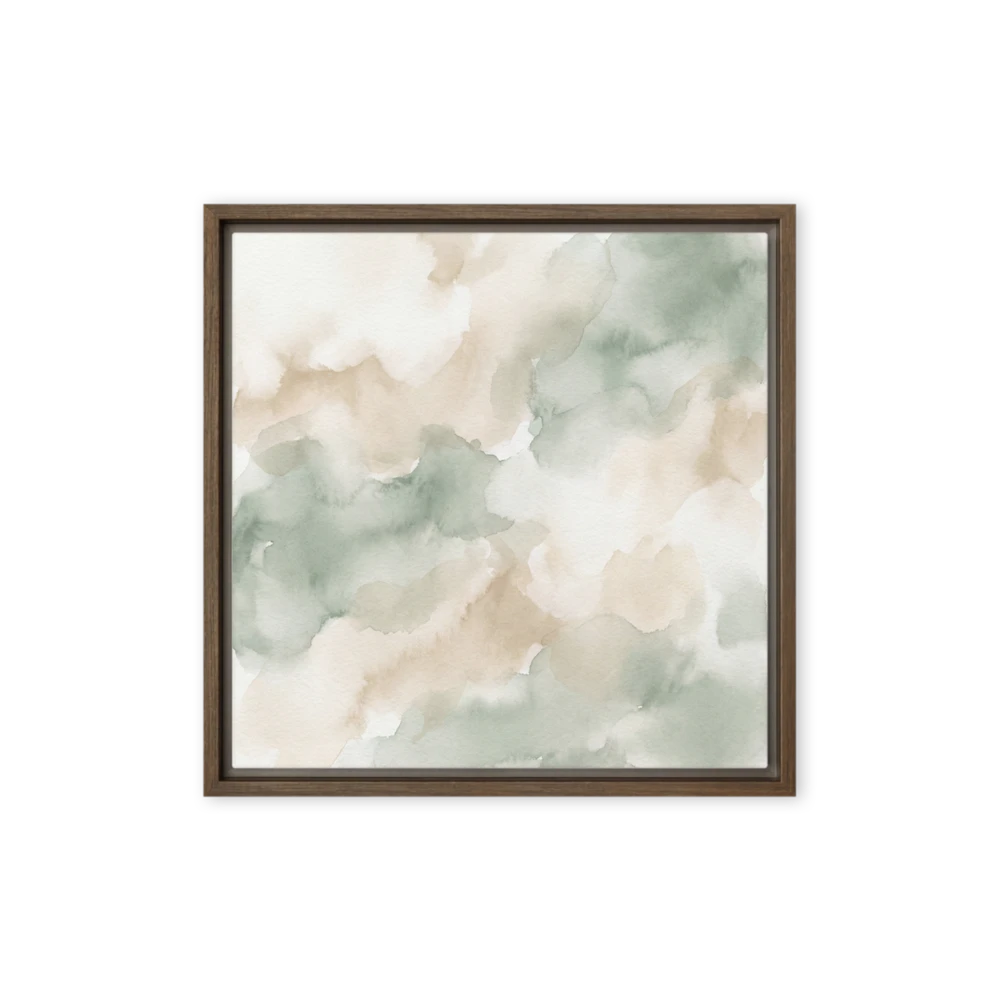 Ethereal Green and Beige Wash | Art Print