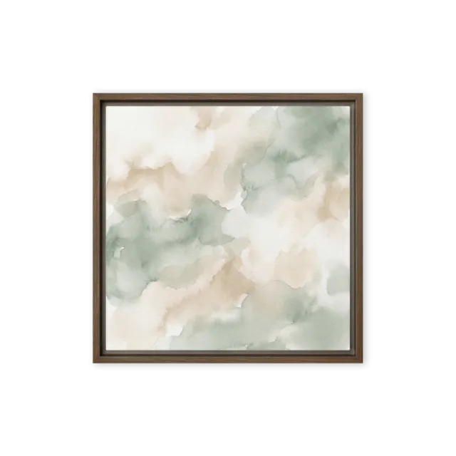 Ethereal Green and Beige Wash | Art Print