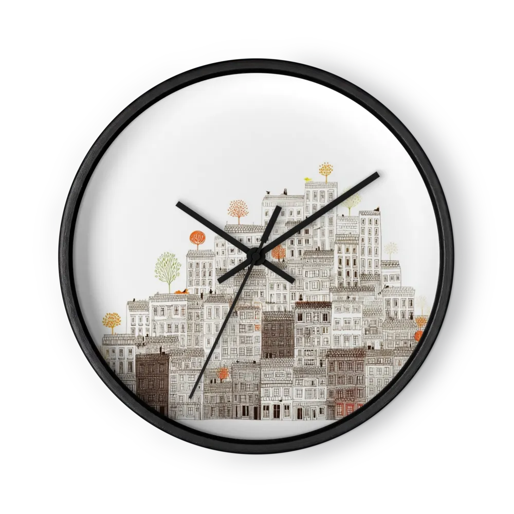 Rooftops and Treetops | Wall Clock