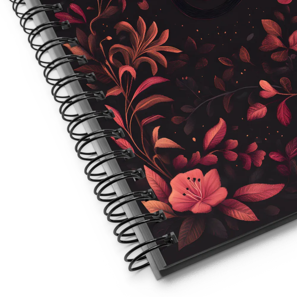 Nocturnal Floral Cat 
 Spiral Notebook | 140 pages