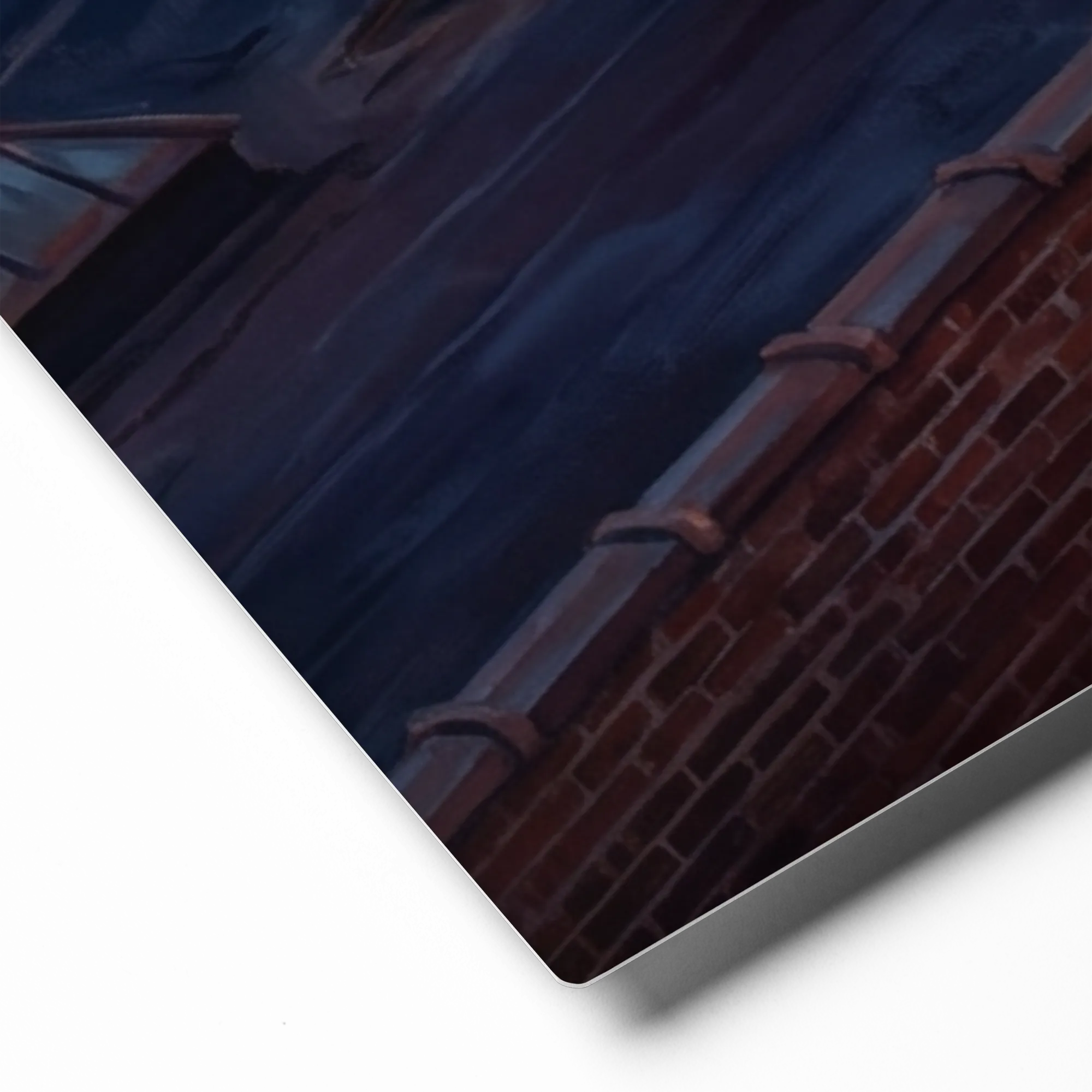 Twilight Over Rooftops 
 Poster with Red oak Frame | 8″x 10″