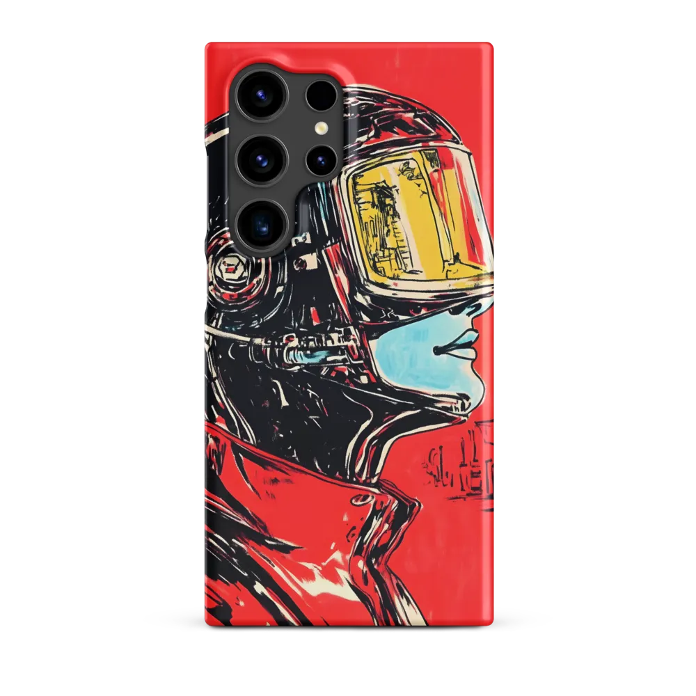 Helmeted Figure Portrait | Phone Case