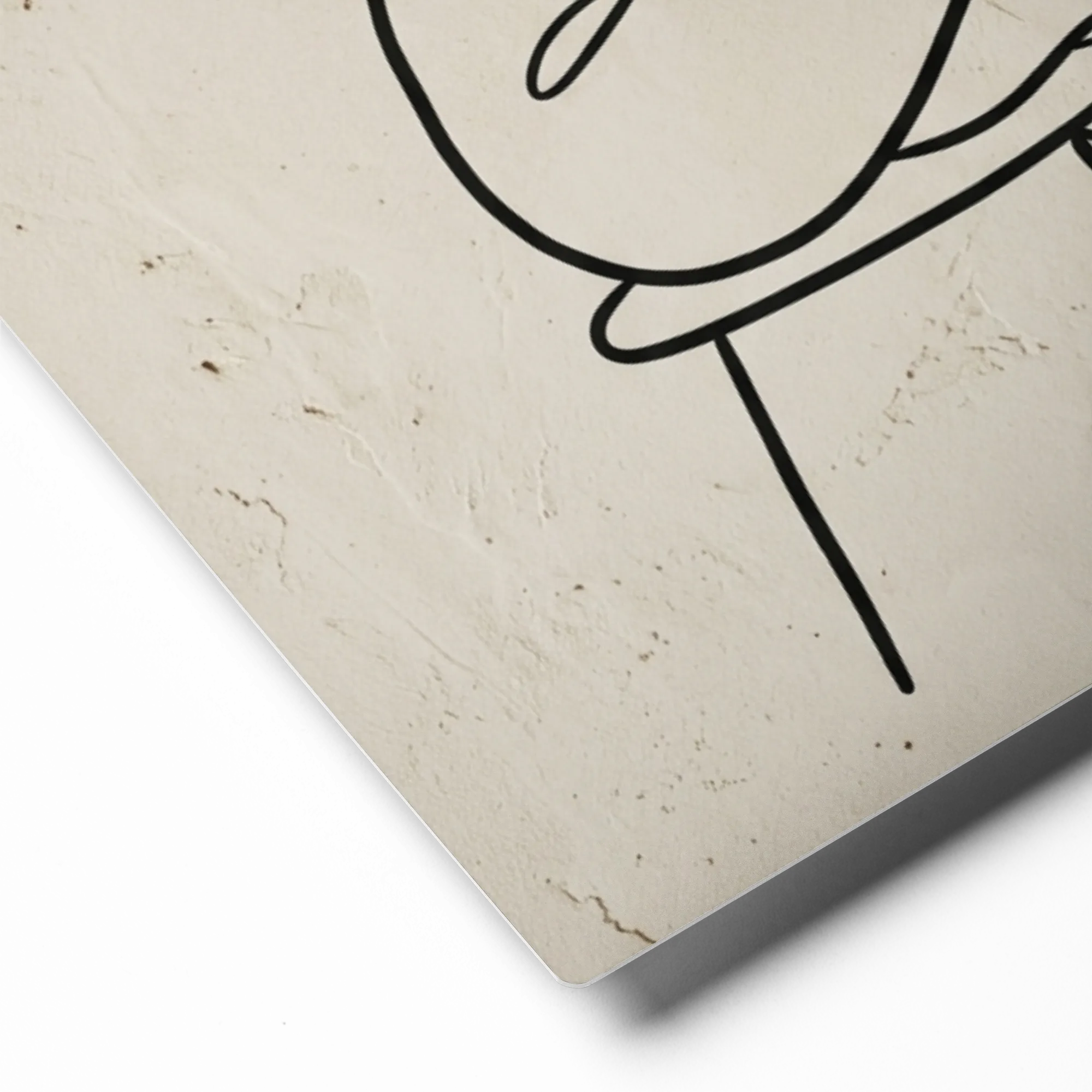 Figura Contemplativa: Line Art Minimalista