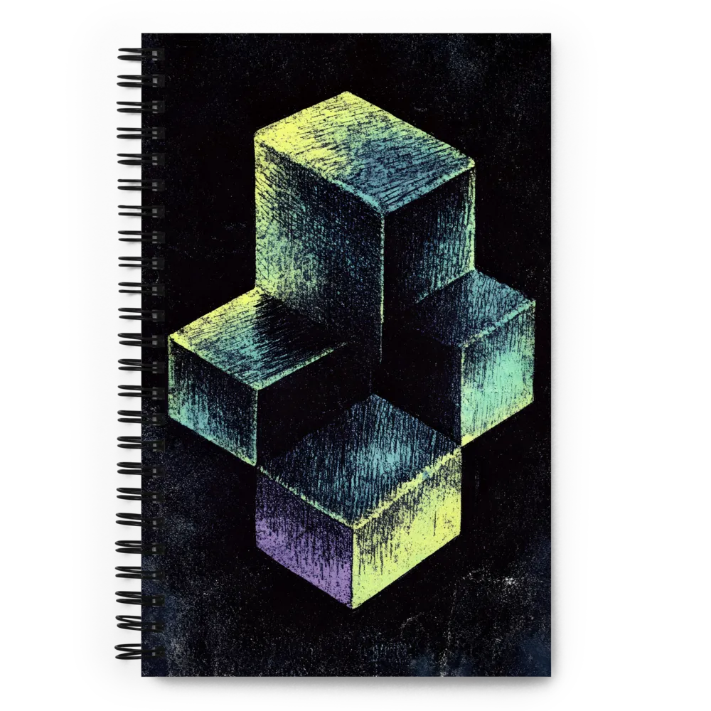 Isometric Cube Illusion 
 Spiral Notebook | 140 pages