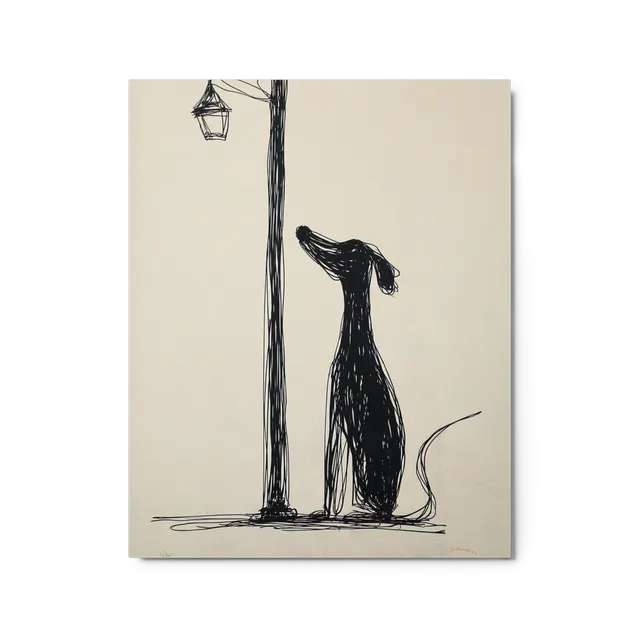 Dog Under the Streetlight | Art Print