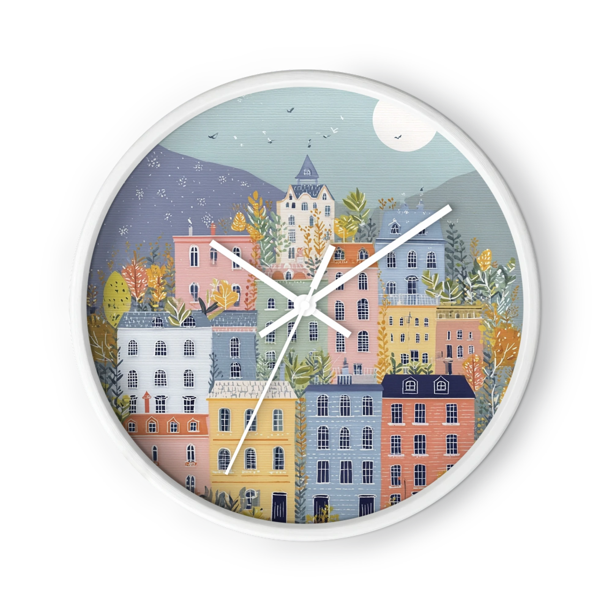 Moonlit Pastel Village