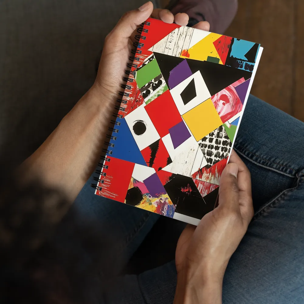 Vibrant Geometric Collage 
 Spiral Notebook | 140 pages