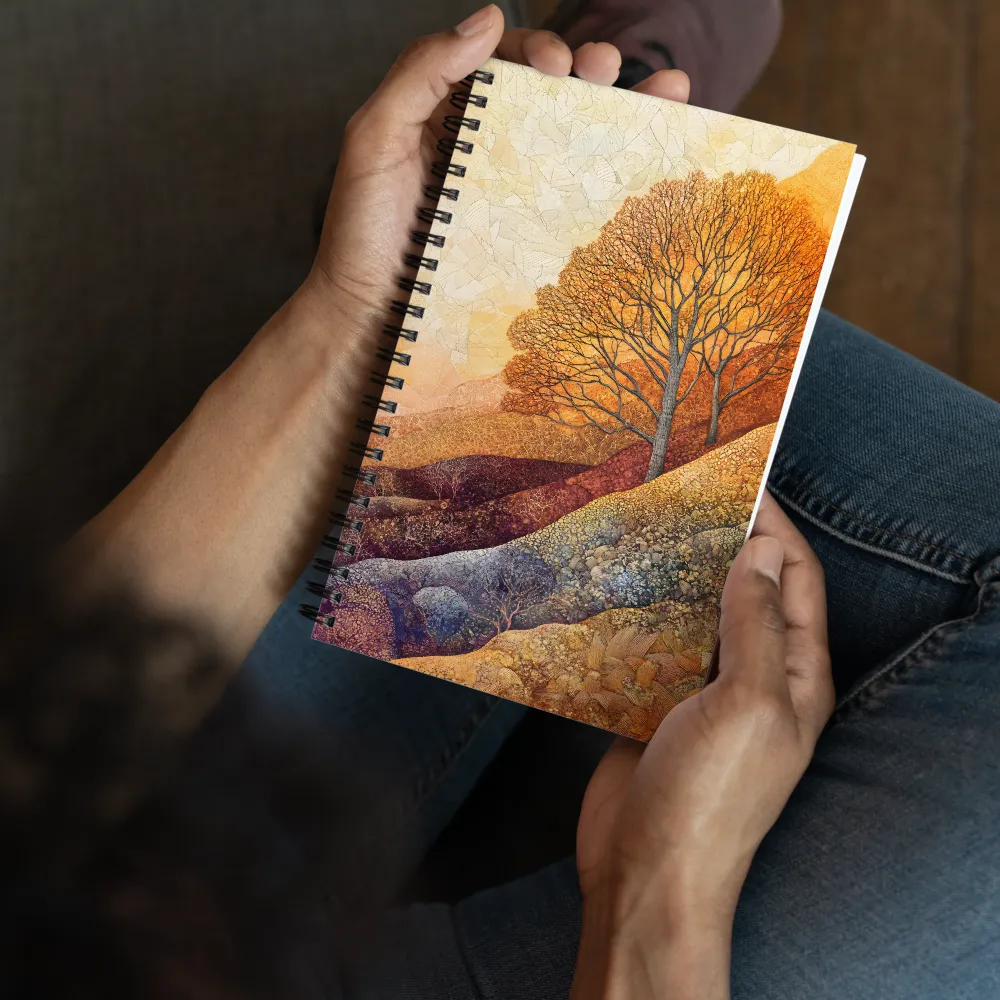 Textured Autumn Hills 
 Spiral Notebook | 140 pages