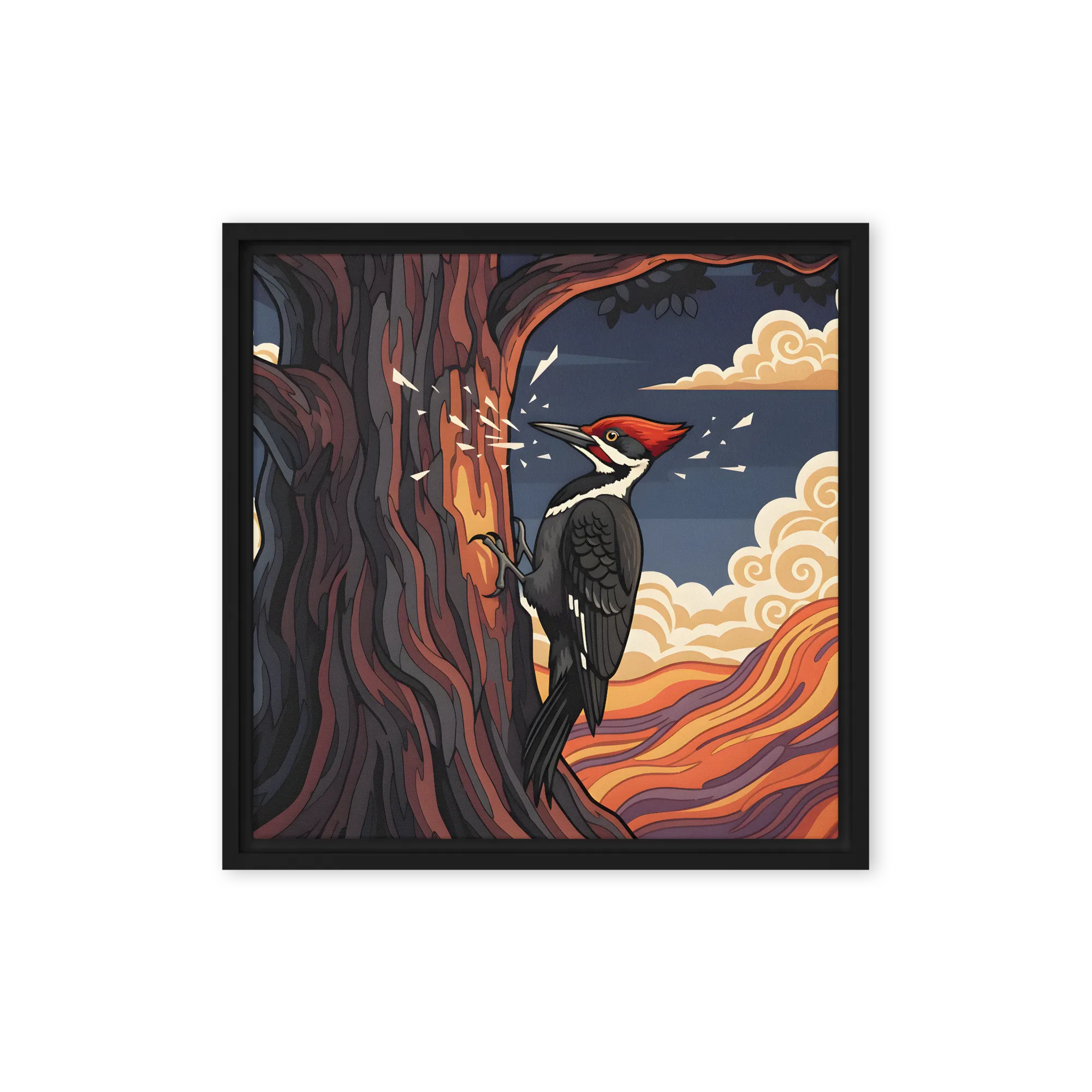 Woodpecker at Dusk