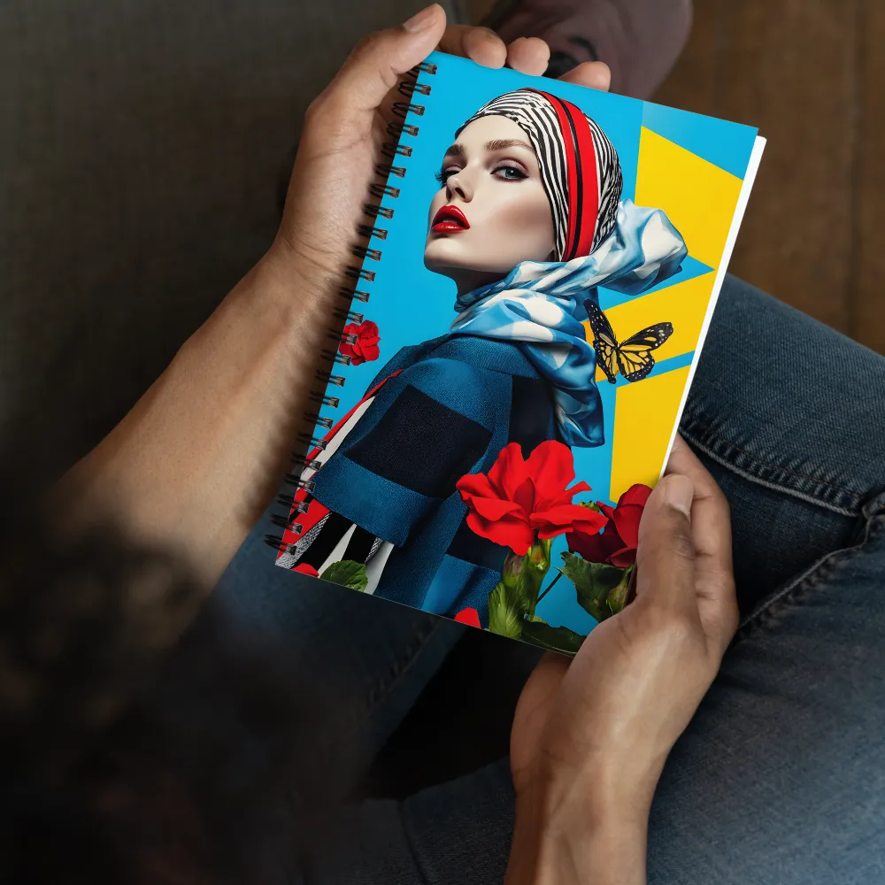 Pop Art Floral Portrait 
 Spiral Notebook | 140 pages