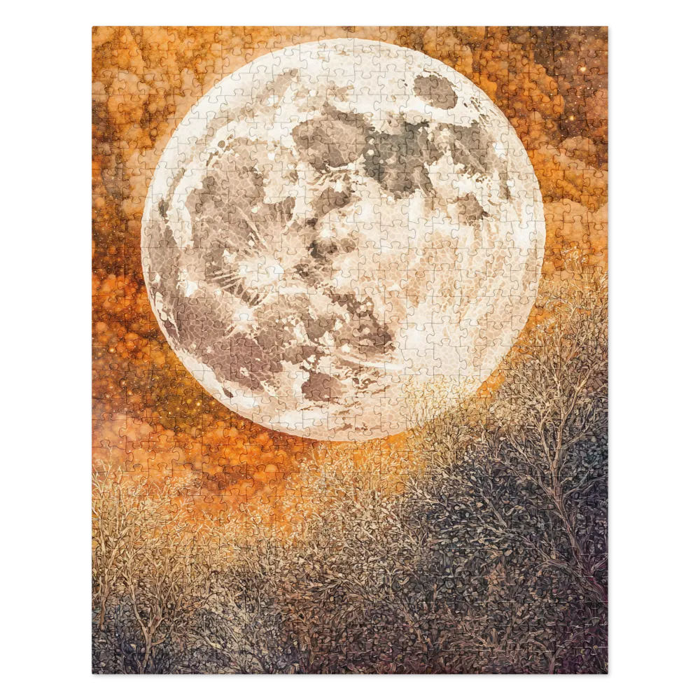 Cosmic Moonlit Forest 
 Jigsaw Puzzle