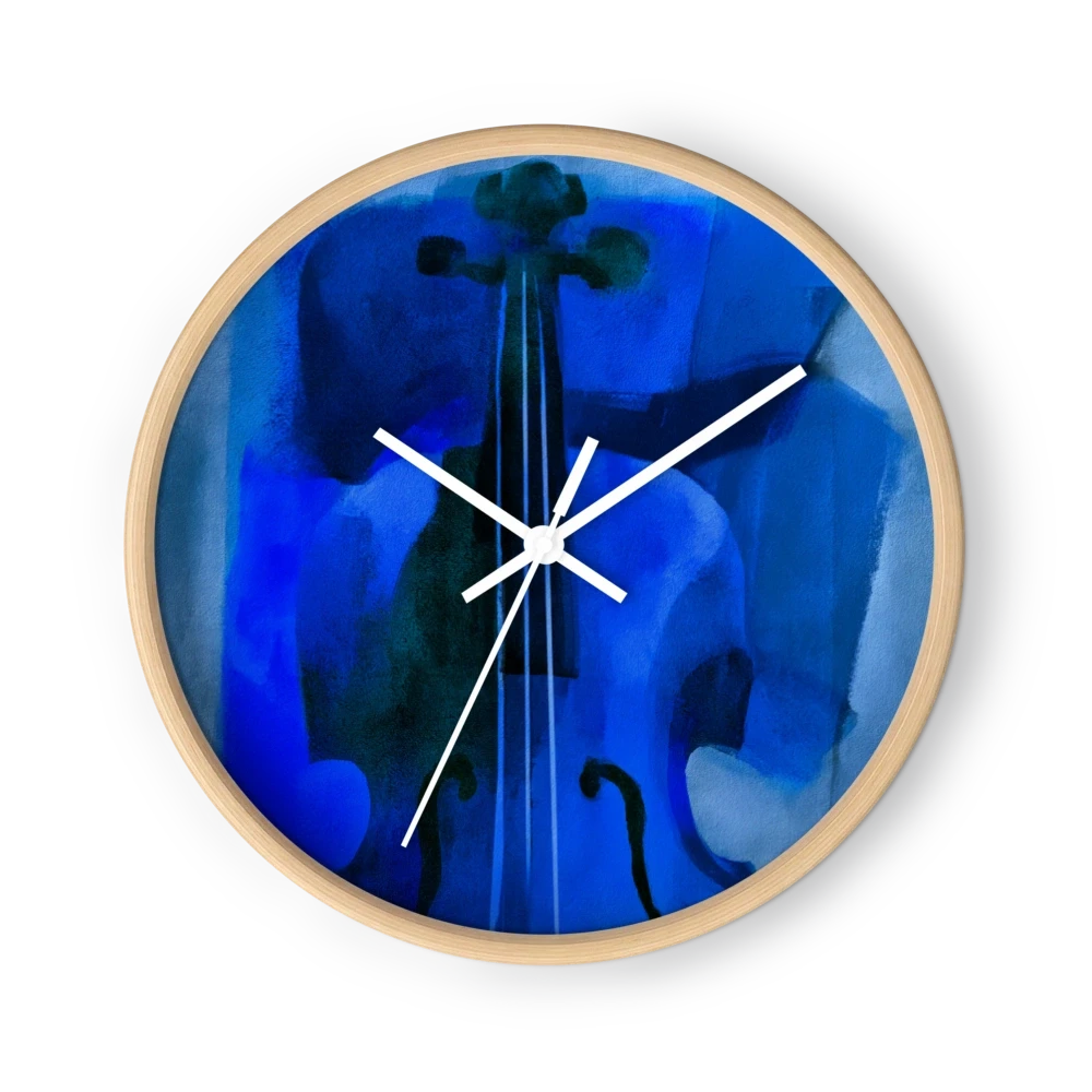 Terrier And Violin In Deep Blue — Navy Shadow, Pale Highlights