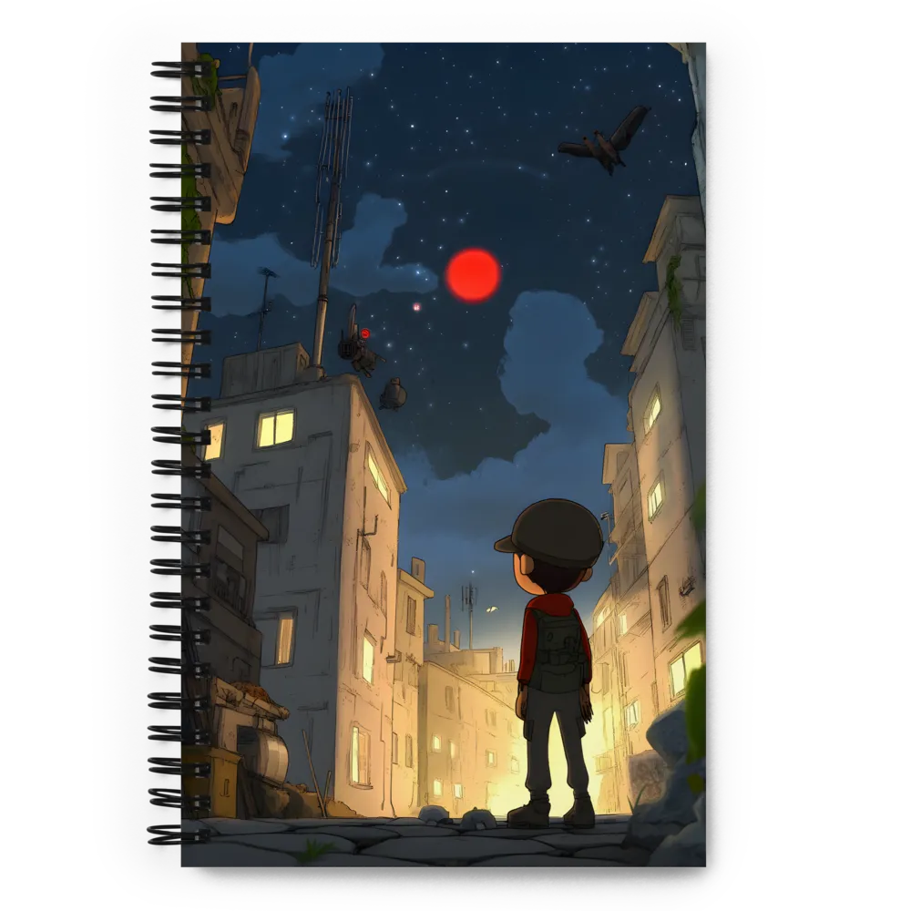 Stargazer in Dystopian City 
 Spiral Notebook | 140 pages