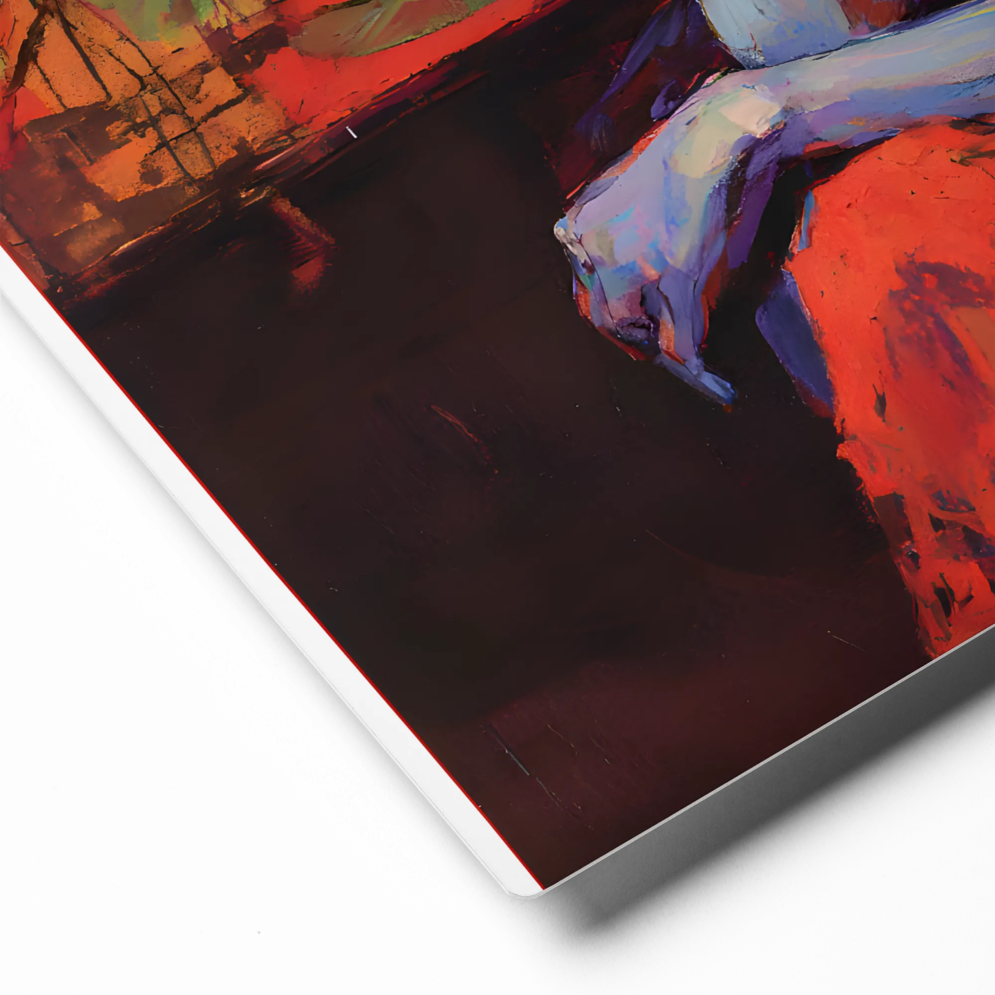 Contemplation in Red 
 Canvas | 16″x 16″