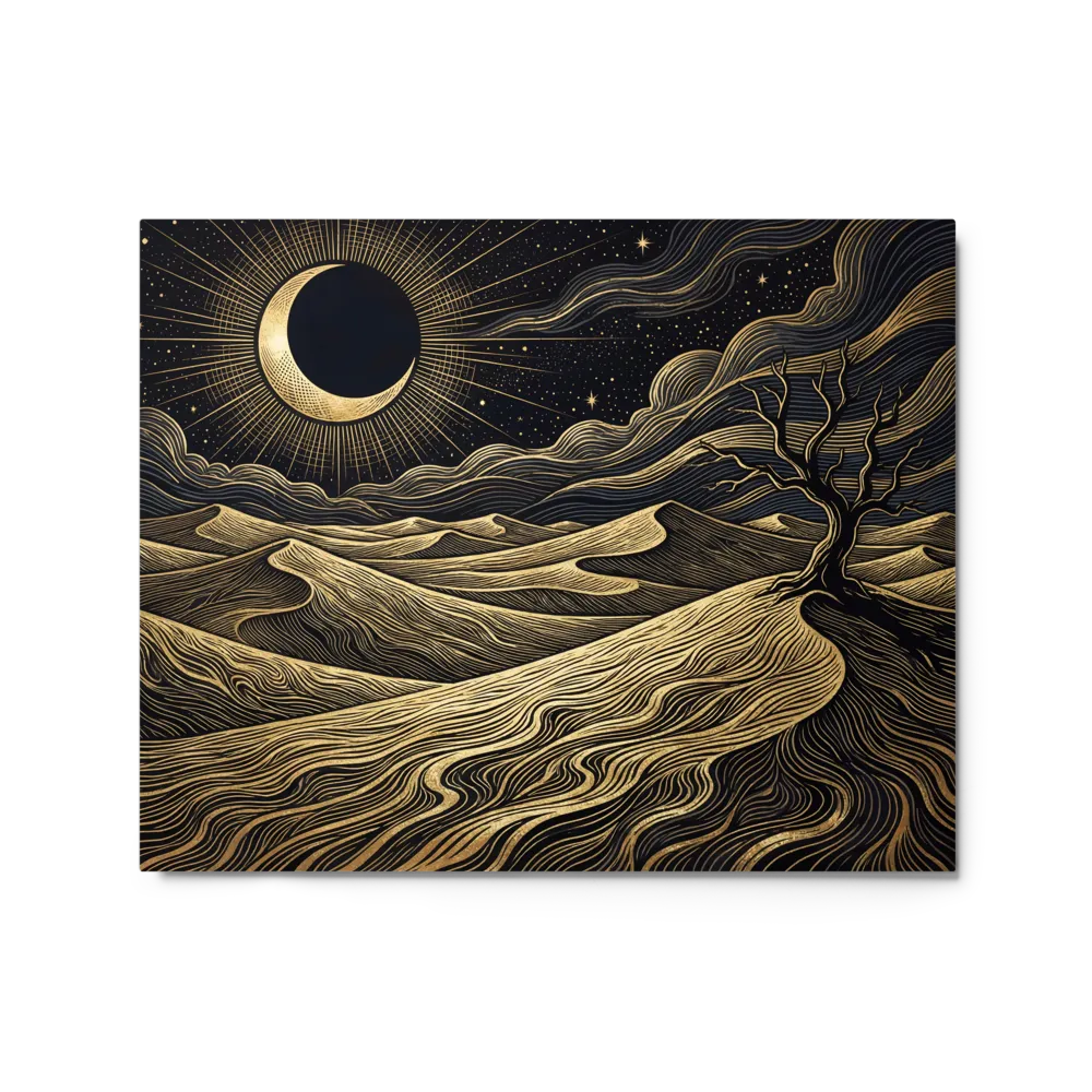 Golden Desert Engraving