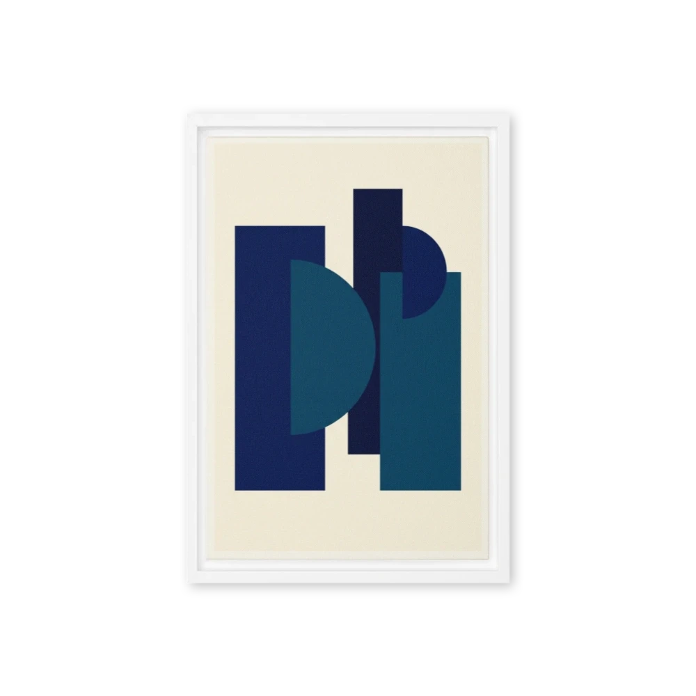 Composition in Blue and Beige | Art Print