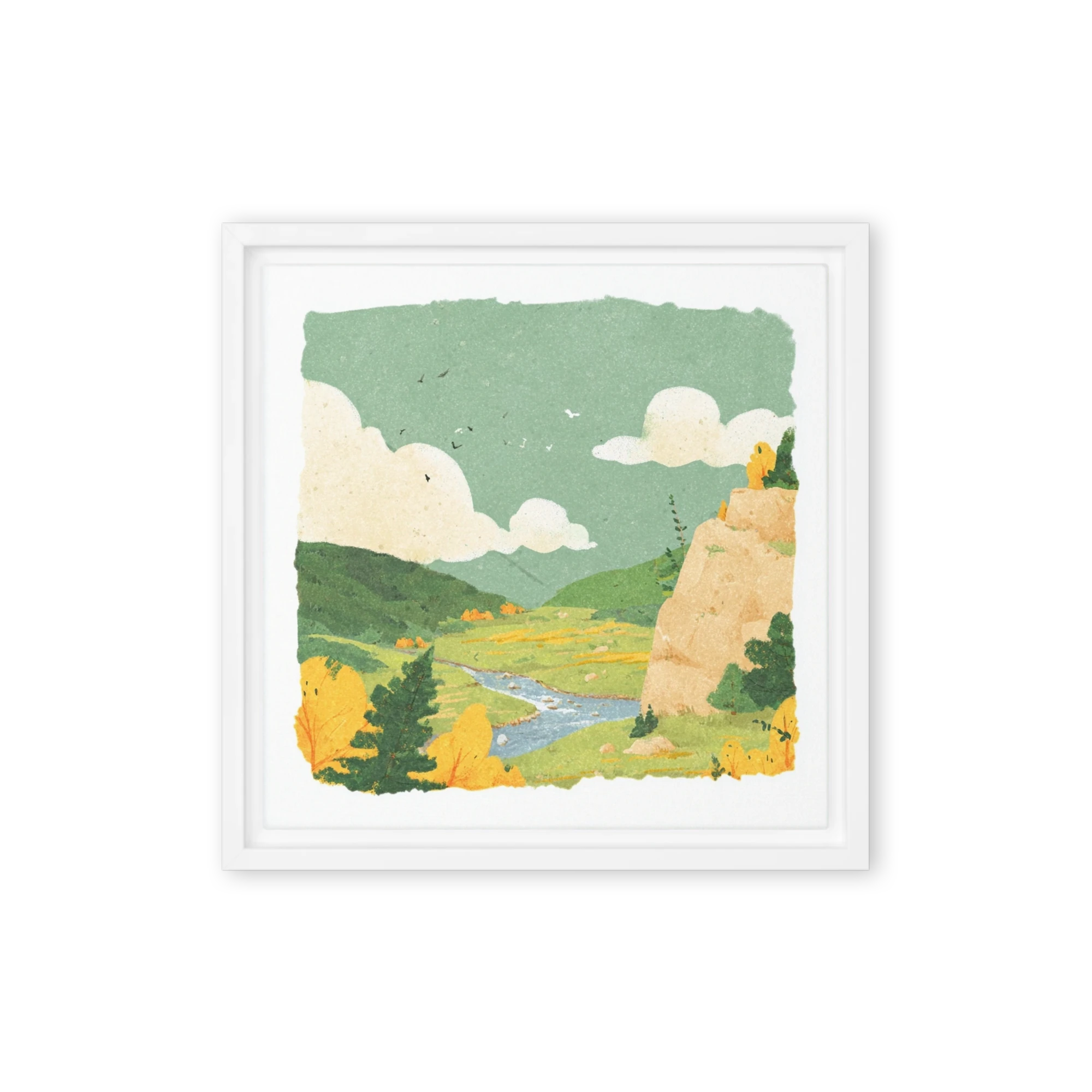 Autumn Valley River | Art Print