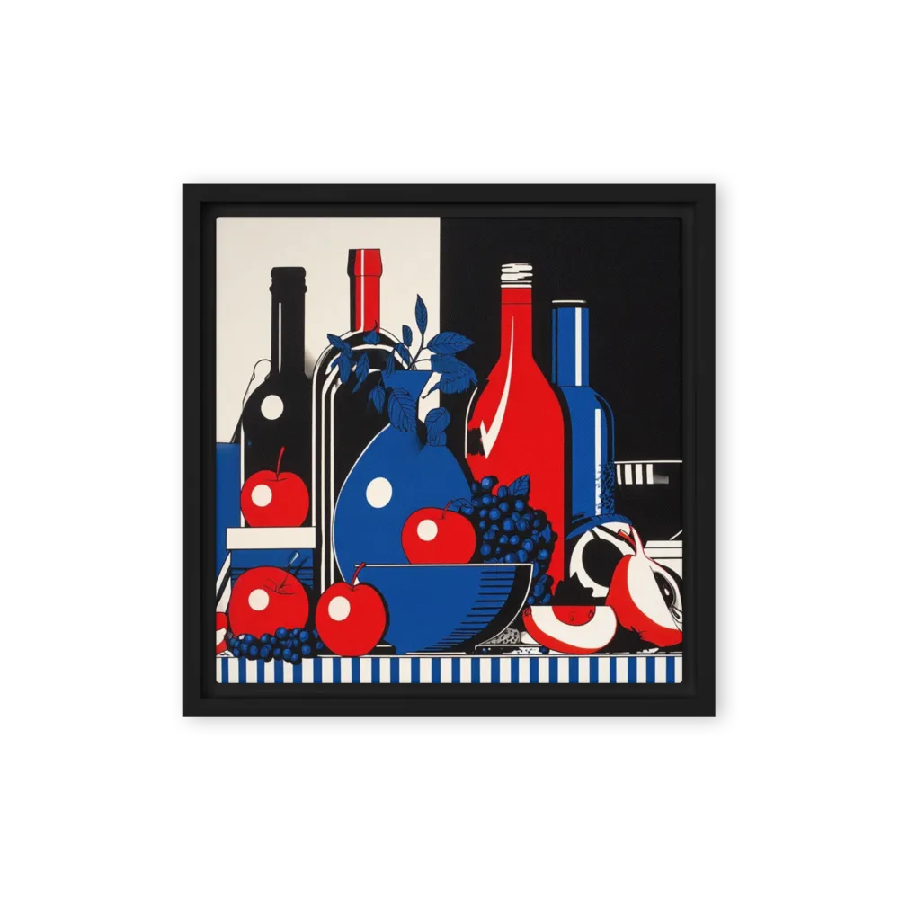 Graphic Still Life in Red and Blue | Art Print