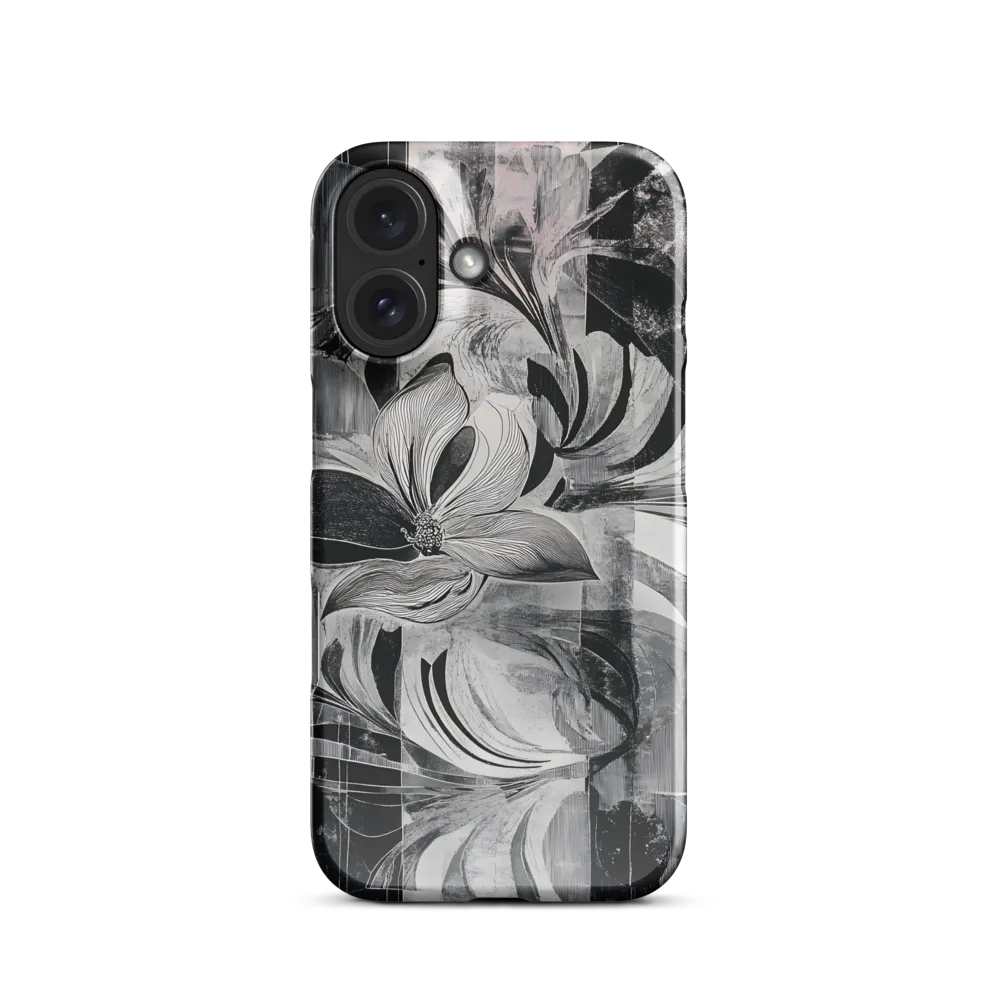 Monochrome Floral Abstraction 
 iPhone 13 mini | Tough Case