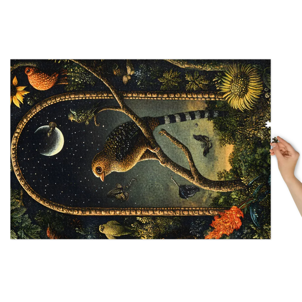 Arco Noturno na Selva 
 Puzzle em caixa de metal