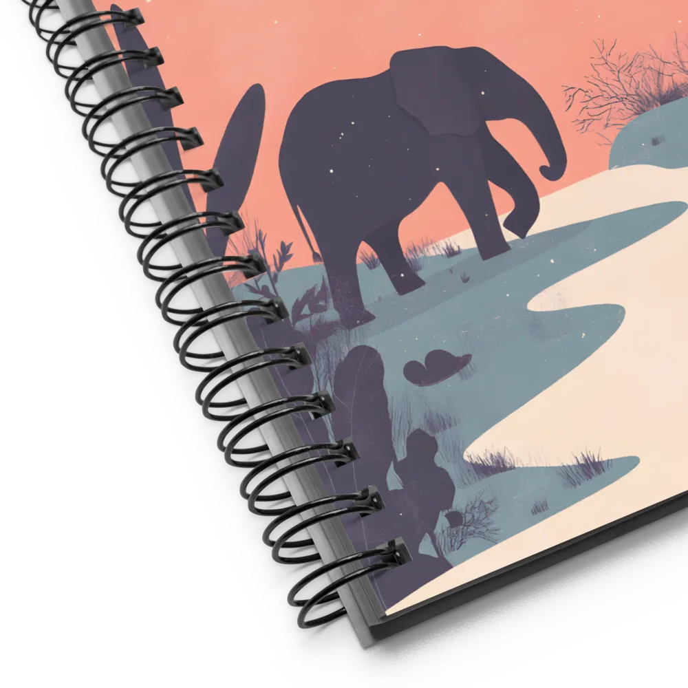 Twilight Elephant Walk 
 Spiral Notebook | 140 pages