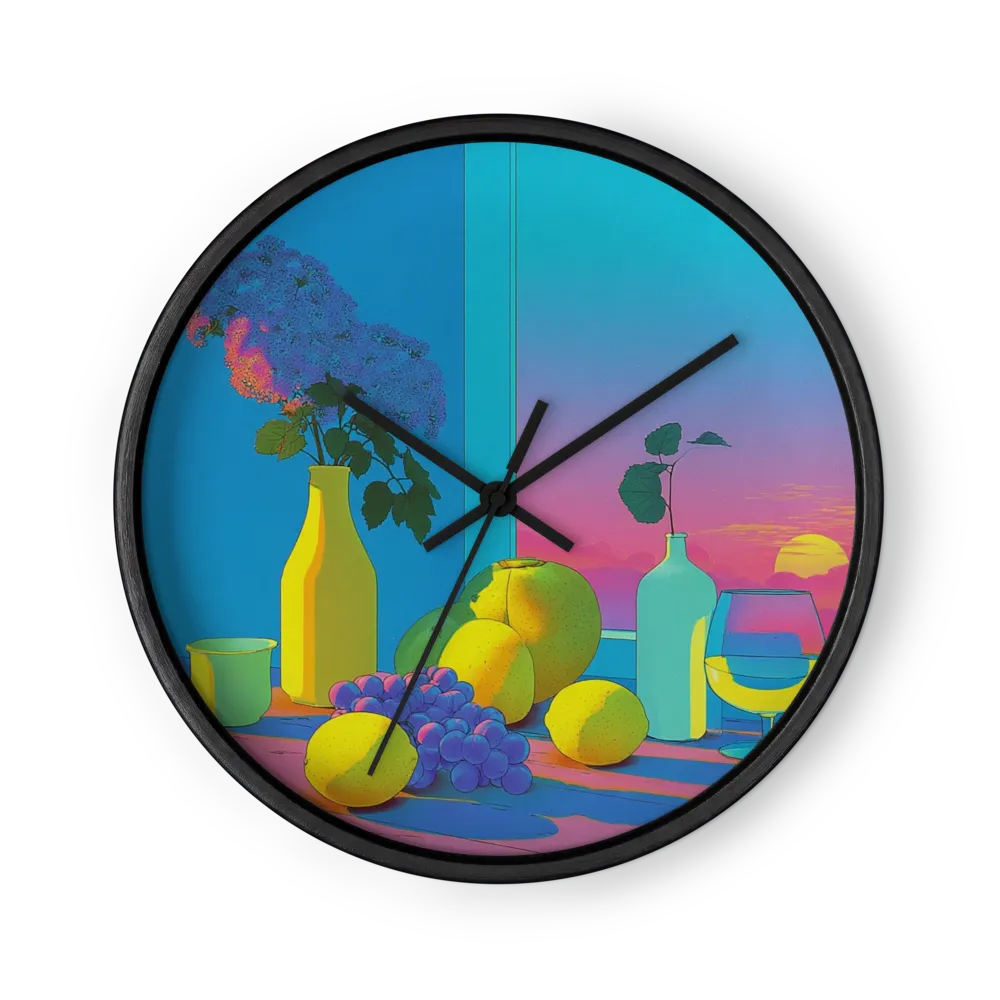 Sunset Window Still Life | Wall Clock