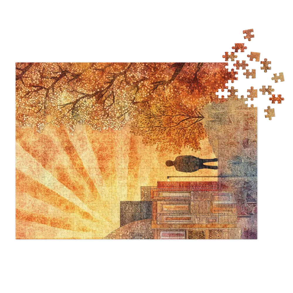 Surreal Landscape with Silhouette