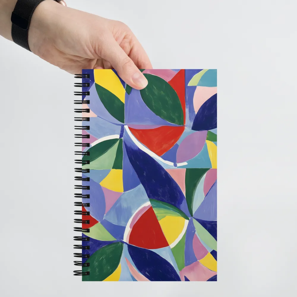 Interlocking Abstract Shapes 
 Spiral Notebook | 140 pages