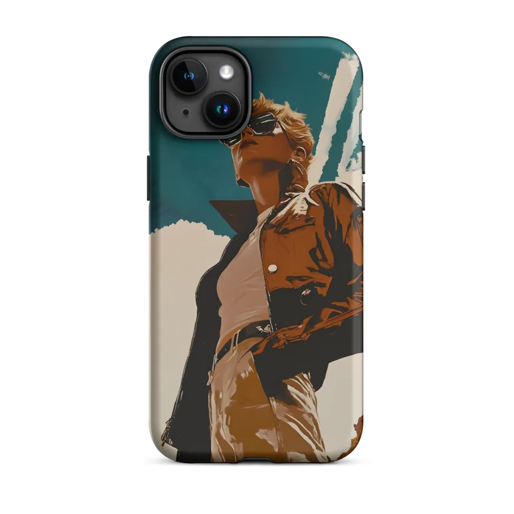 Fashion Model in Dramatic Landscape | Phone Case