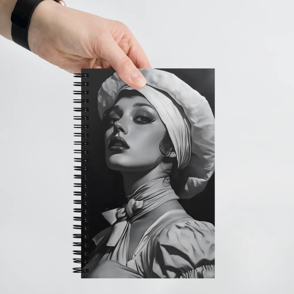 Hyperrealist Portrait, Woman in Headwrap 
 Spiral Notebook | 140 pages