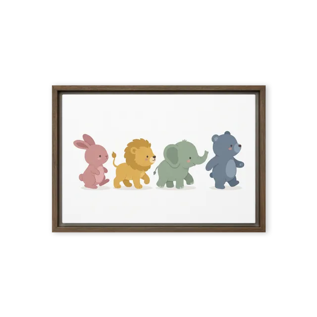 Playful Animal Parade | Art Print