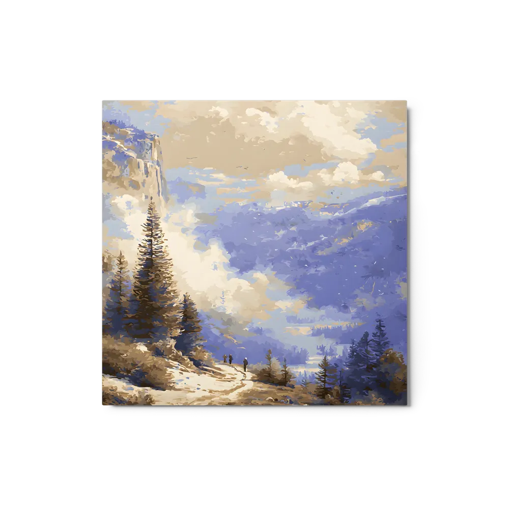 Winter Ascent: A Textured Landscape | Art Print