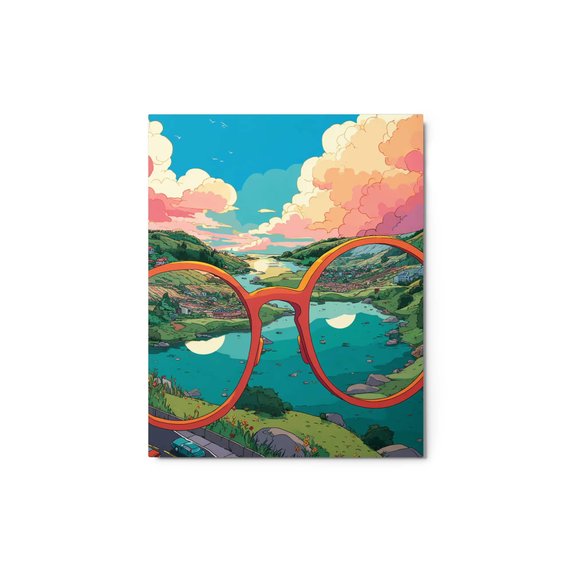 Colorful Glasses Landscape | Art Print