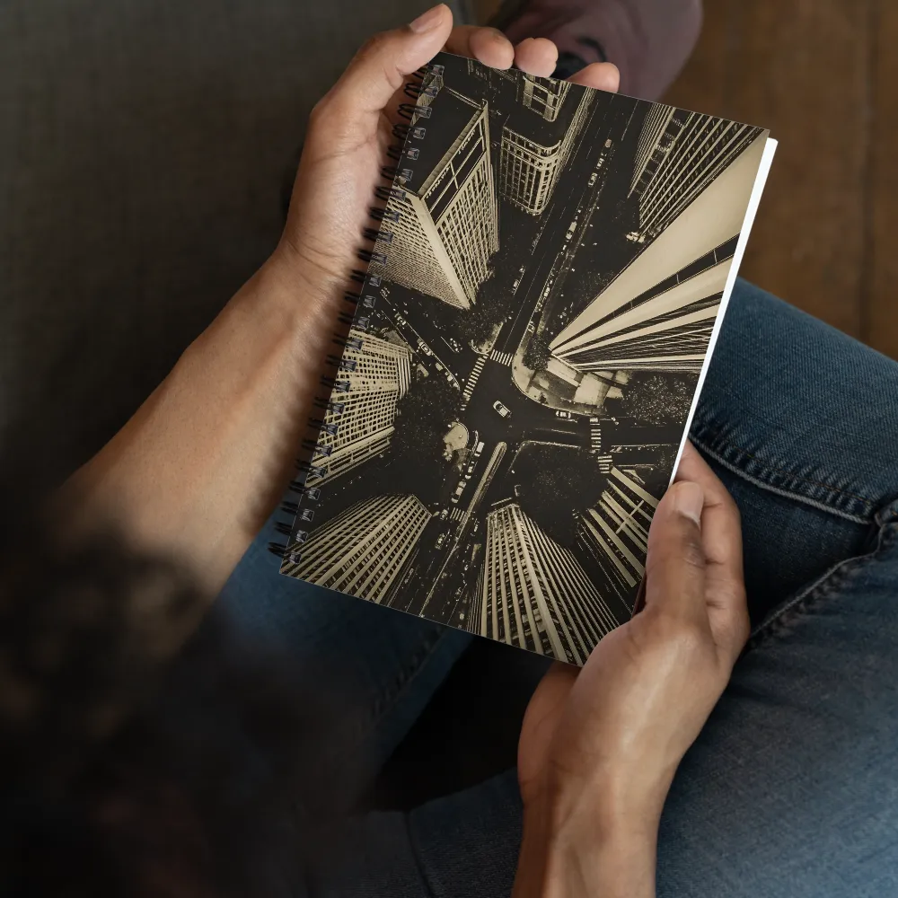 Urban Sepia Intersection 
 Spiral Notebook | 140 pages