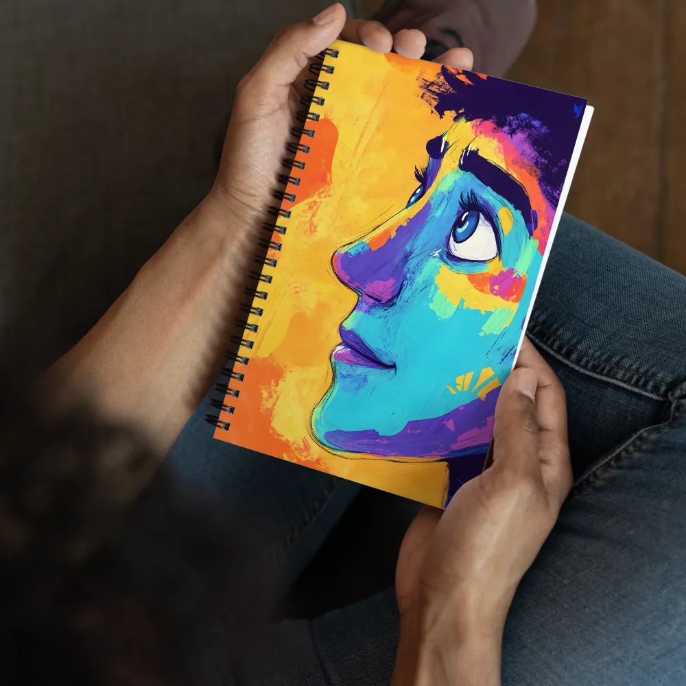 Expressionist Human Profile 
 Spiral Notebook | 140 pages
