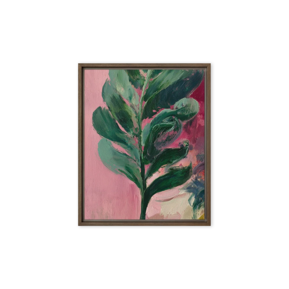 Emerald Frond on Pink | Art Print