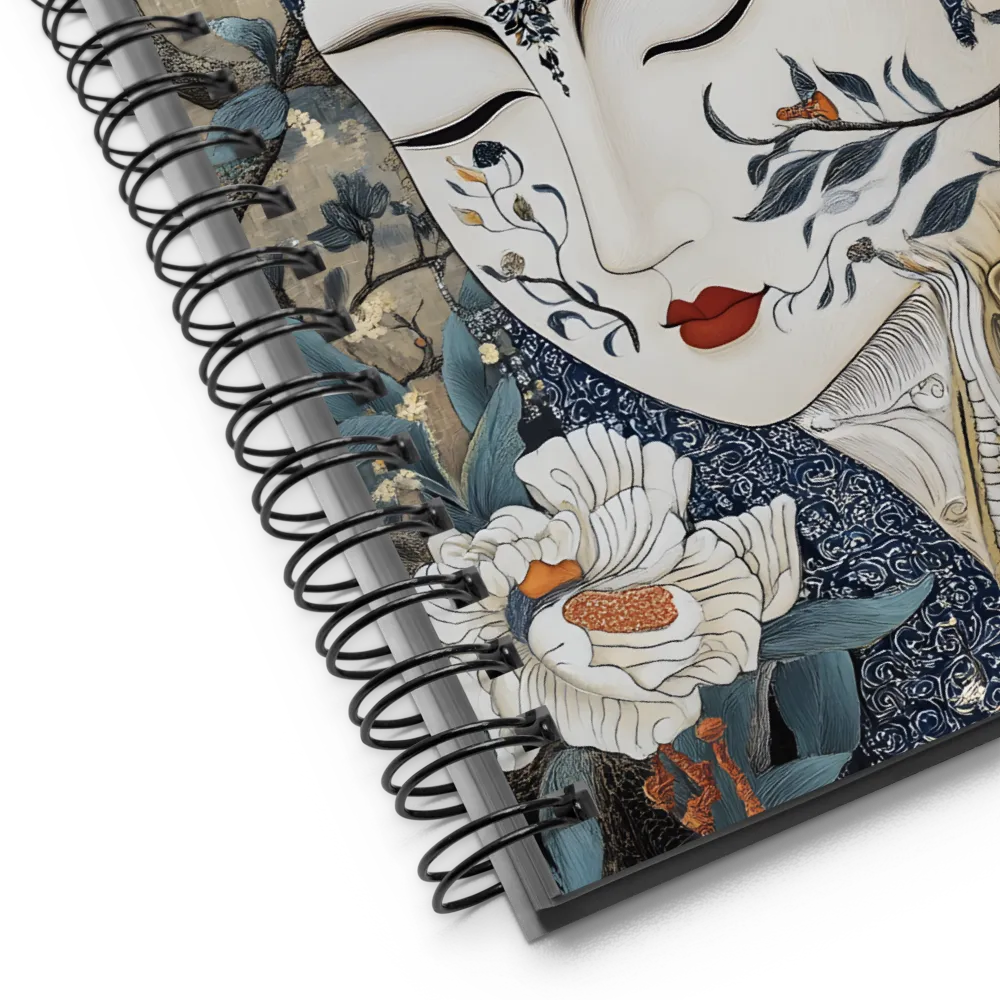 Serene Buddha in Chinoiserie Garden 
 Spiral Notebook | 140 pages